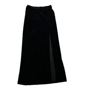 Vintage Y2K Black Velvet Express World Brand Skirt Women's S Goth Grunge Witchy